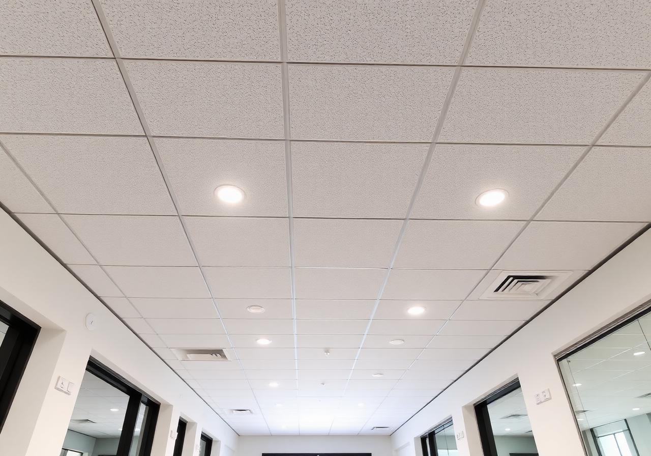 Cielorraso desmontable en oficina