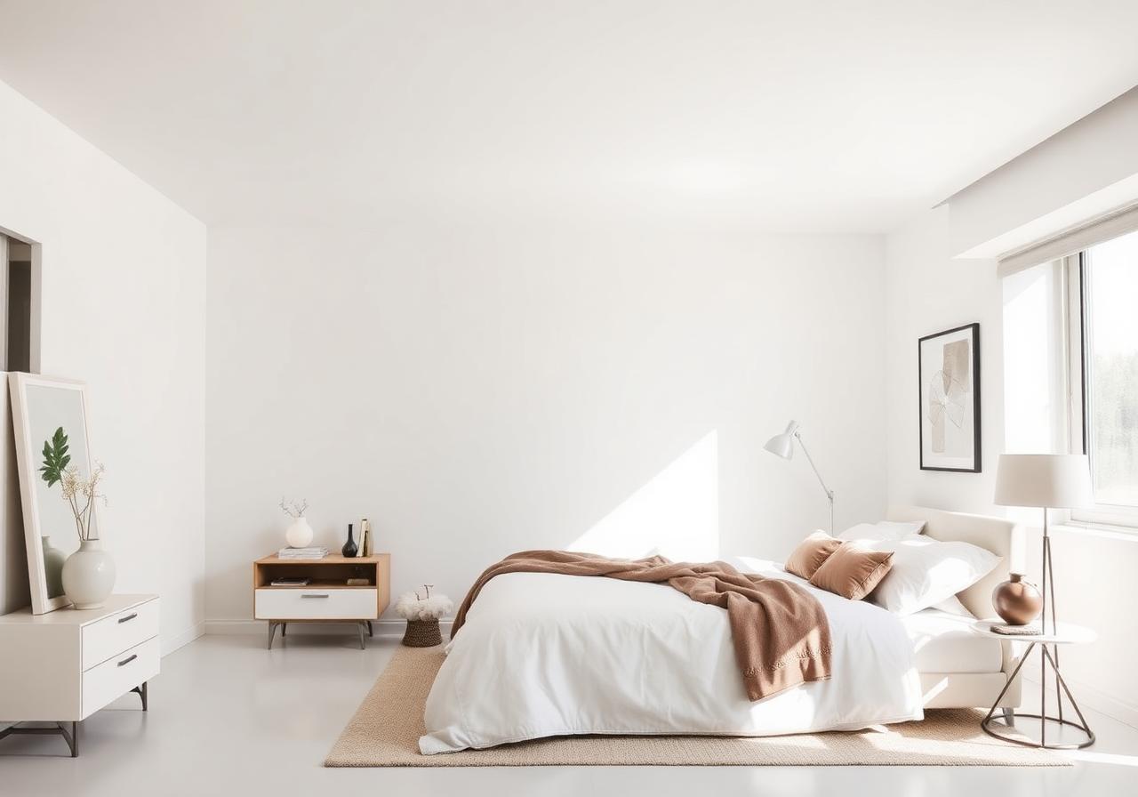 Pintura interior en dormitorio moderno